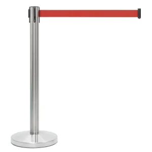 Betrouwbaar Geborstelde Afzetpaal met Trekband Rood