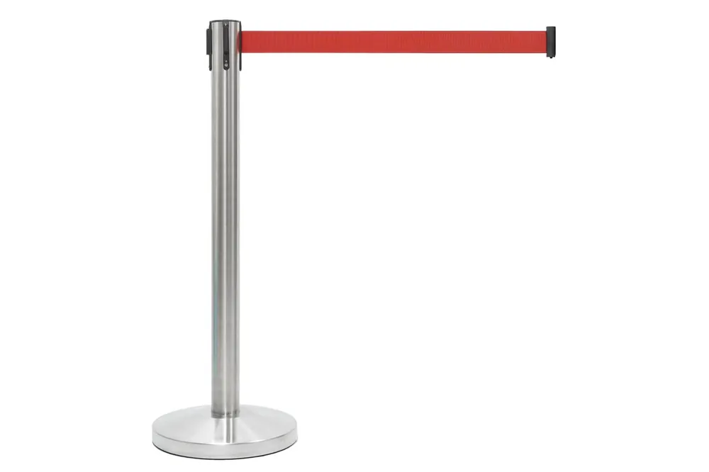 Betrouwbaar Geborstelde Afzetpaal met Trekband Rood