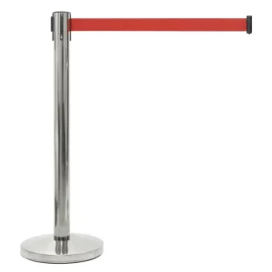 Chrome Afzetpaal met Trekband Rood Meest Verkocht