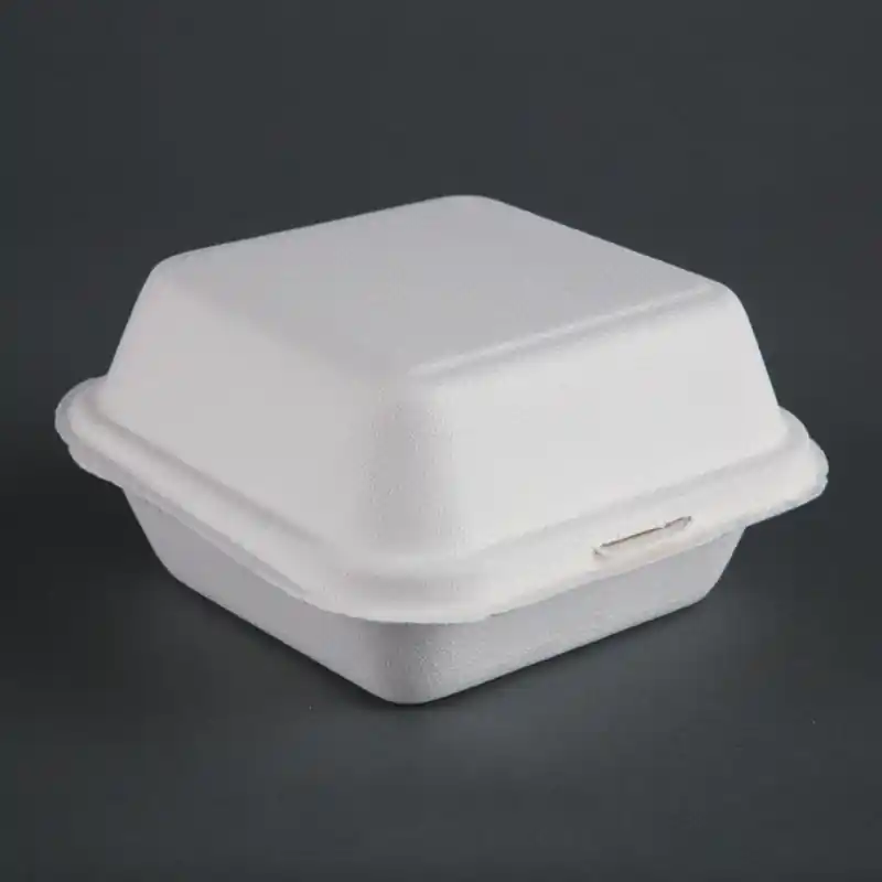 Meest Verkocht Fiesta Compostable composteerbare bagasse hamburgerbakjes 15,3cm