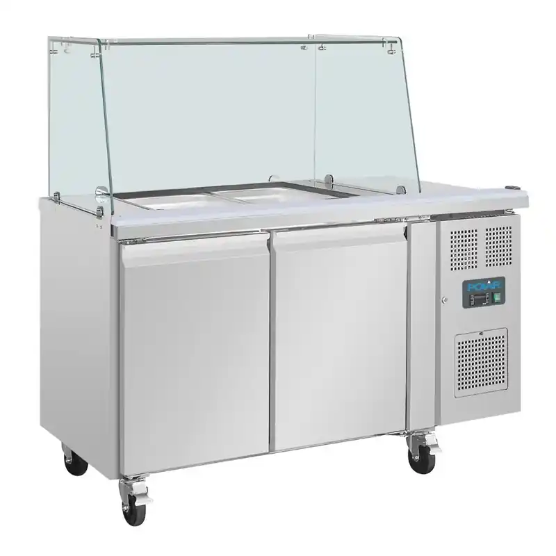 Polar U-serie saladette UA017 - 2 deurs - 205L - 1360x700x(h)1360 mm Koopje