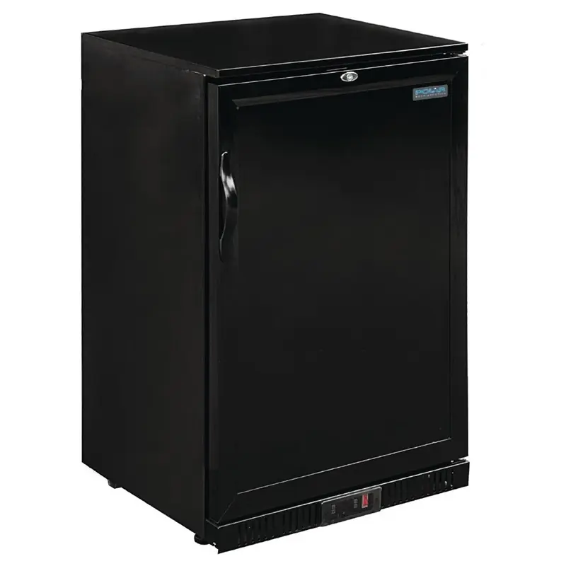 Polar G-serie 900mm barkoeling enkele deur 138L zwart Laatste Kans