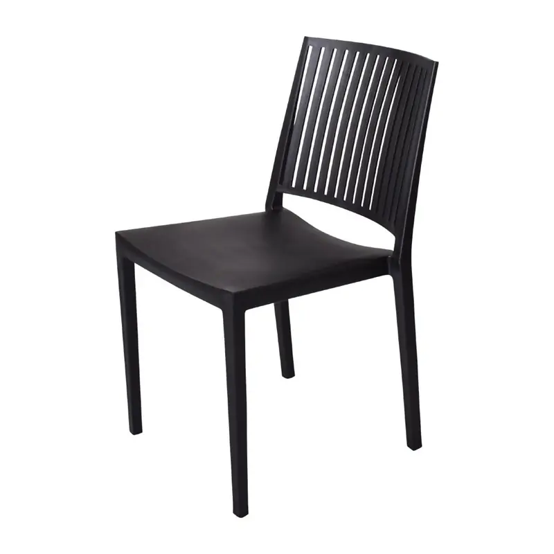 Baltimore stapelbare polypropyleen stoelen zwart (4 stuks) Op = Op