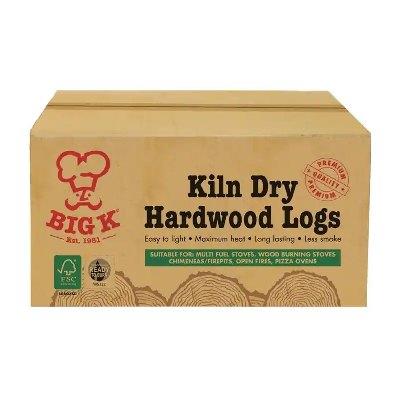 Uitverkoop Big K Kiln Dry hardhouten houtblokken 8kg