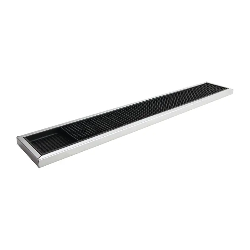 Tijdelijk Beschikbaar Beaumont rubberen barmat met RVS lijst 600 x 100mm