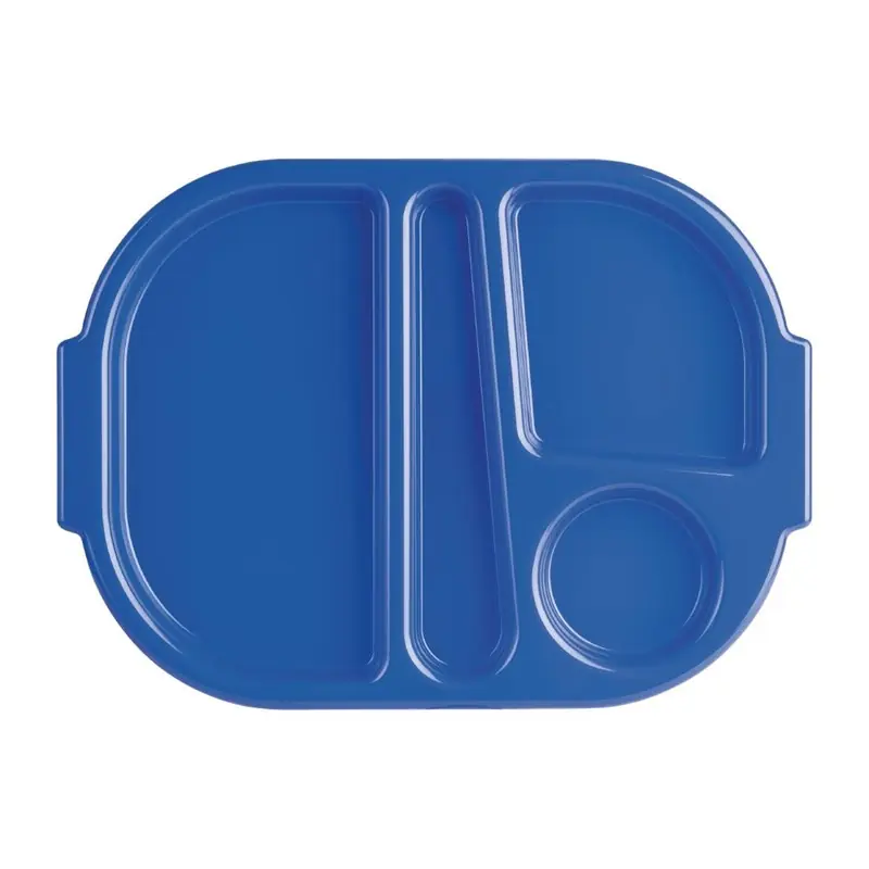 Koopje Olympia Kristallon polycarbonaat schaaltje met vakken klein blauw 322mm