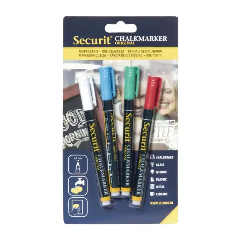 Alleen Vandaag Securit wisbare krijtstiften 2mm assorti