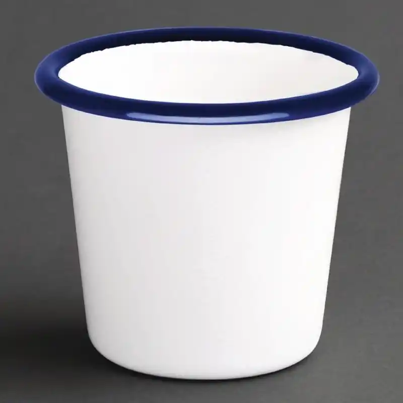 Olympia emaille sauspotje wit met blauw 11,4cl Koop Online