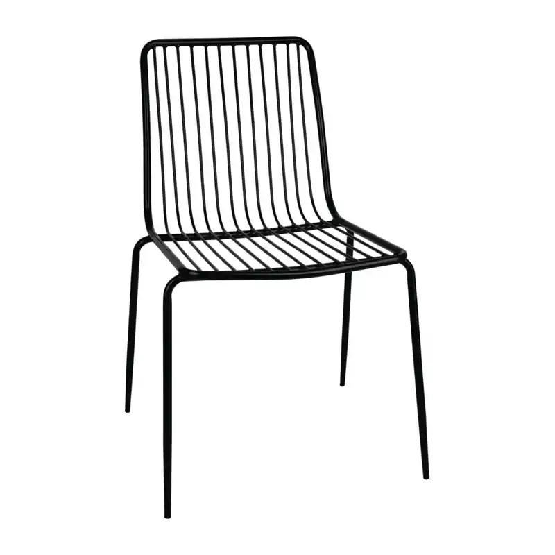 Bolero RVS eetkamerstoelen zwart (4 stuks) Betrouwbaar