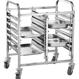 Direct Verzonden Verrijdbare dubbele wagen - 12 x GN 1/1