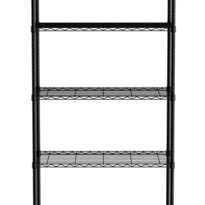 Flitsaanbieding Opbergrek Zwart met 5 planken