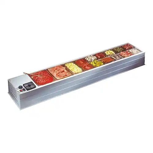 Catercool Opzetkoelvitrine - 180W - 2080x410x(H)220mm Speciale Aanbieding