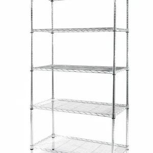 Seizoensaanbieding OUTLET-Opbergrek verchroomd - 5 Schappen - 455x910x1840 mm