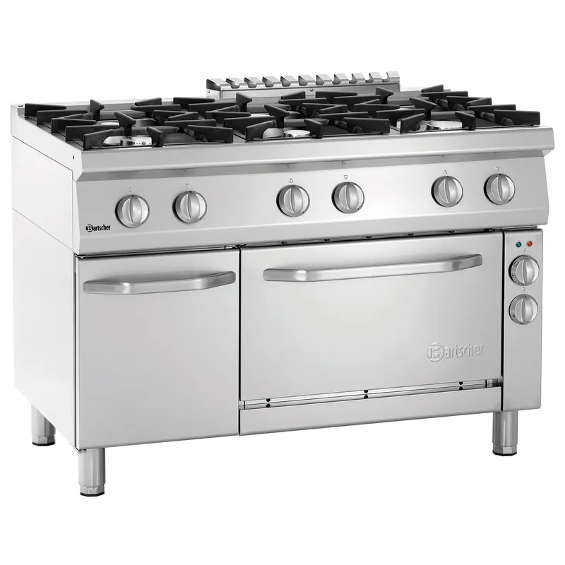 Gasfornuis met elektrische oven 400V - Oven met boven/onderwarmte - 6 pits Hete Deal