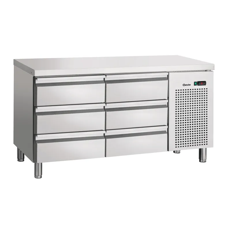 Exclusieve Aanbieding Koelwerkbank S6-100 6 lades - 1342x700x(h)850mm