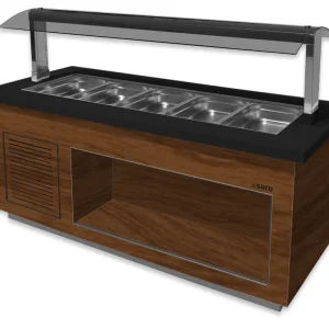 Saladebar model PREMIUM LINE- SB-K 230 bruin-zwart Actieprijs