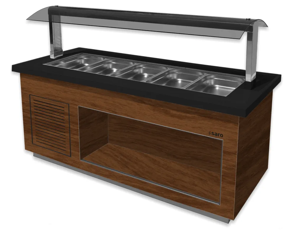 Saladebar model PREMIUM LINE- SB-K 230 bruin-zwart Actieprijs