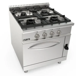 SARO Gasfornuis + gasoven 4 pits LQ - model LQ / CUG4NG Flitsaanbieding