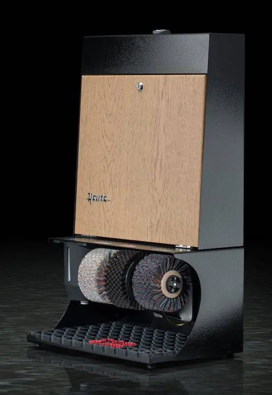 Goedkoop Schoenpoetsmachine Ronda 30 - 3 Borstels - Staal - Bright Oak - 460(l)x300(d)x790(h)mm