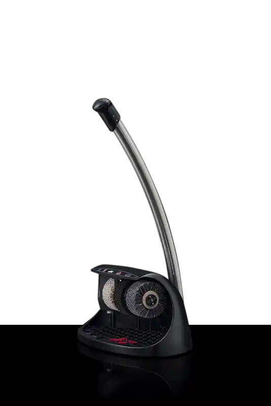 Betrouwbaar Schoenpoetsmachine Cosmo Plus - 3 Borstels - Aluminium - Zwart - 600(l)x380(d)x950(h)mm
