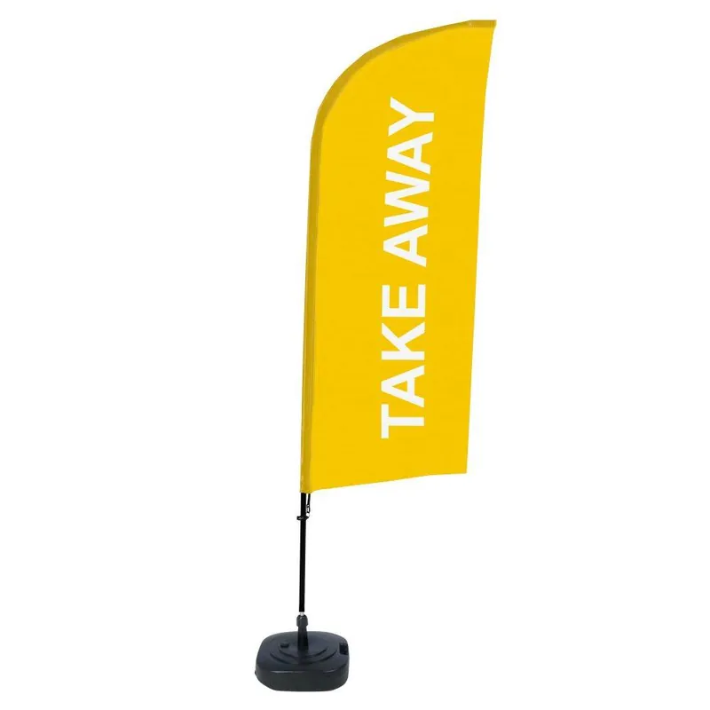 Nu Kopen Beachflag Complete Set Take Away Geel