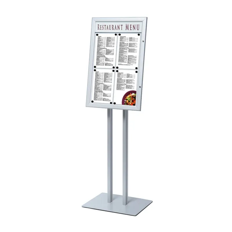 Menukast size 4 x A4 Aluminium Aanbieding