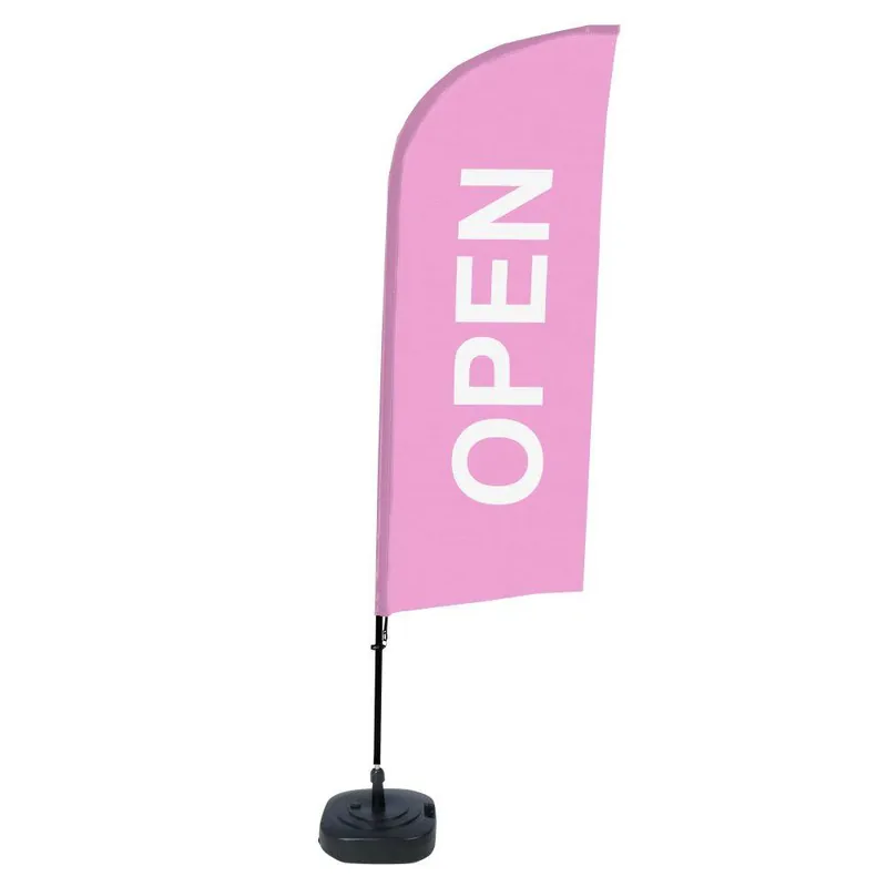 Beachflag Complete Set Open Roze Voordeelprijs