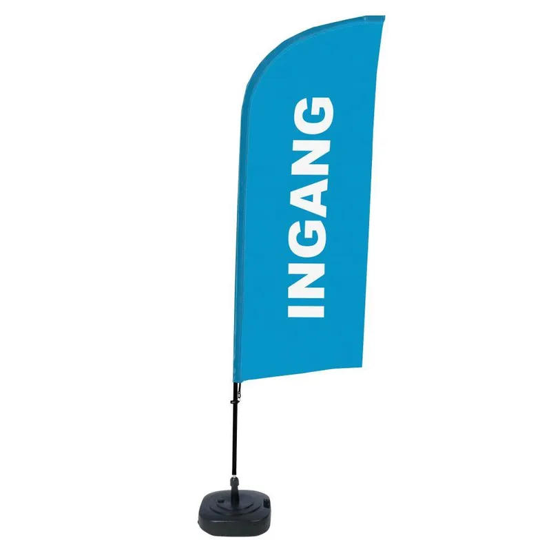 Veilige Betaling Beachflag Complete Set Ingang Blauw
