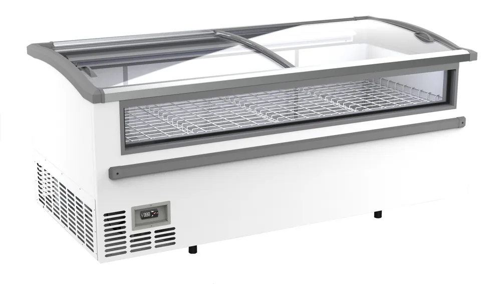 SUPERMARKT VRIESKIST WIT - Glazen Display - 2124x952x(H)894mm Lage Kosten