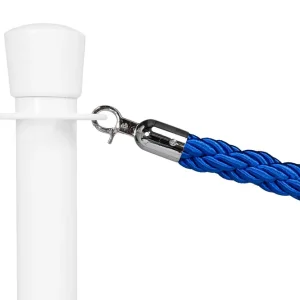 Afzetkoord Gedraaid Blauw - Lengte 150cm Chroom Gereduceerde Prijs