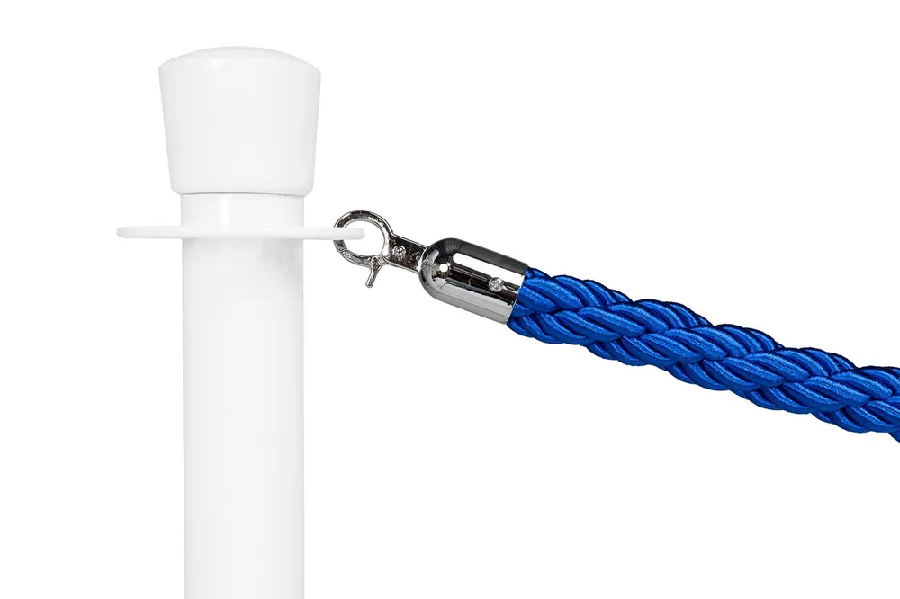 Afzetkoord Gedraaid Blauw - Lengte 150cm Chroom Gereduceerde Prijs