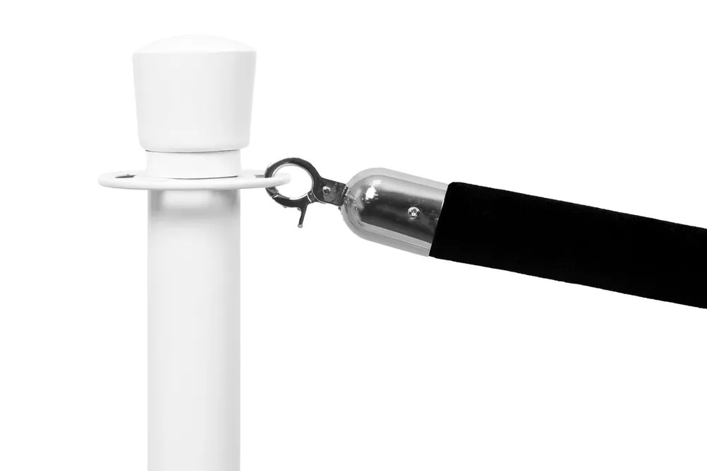 Dagaanbieding Afzetkoord Luxe Velours Zwart - Lengte 150cm Chroom