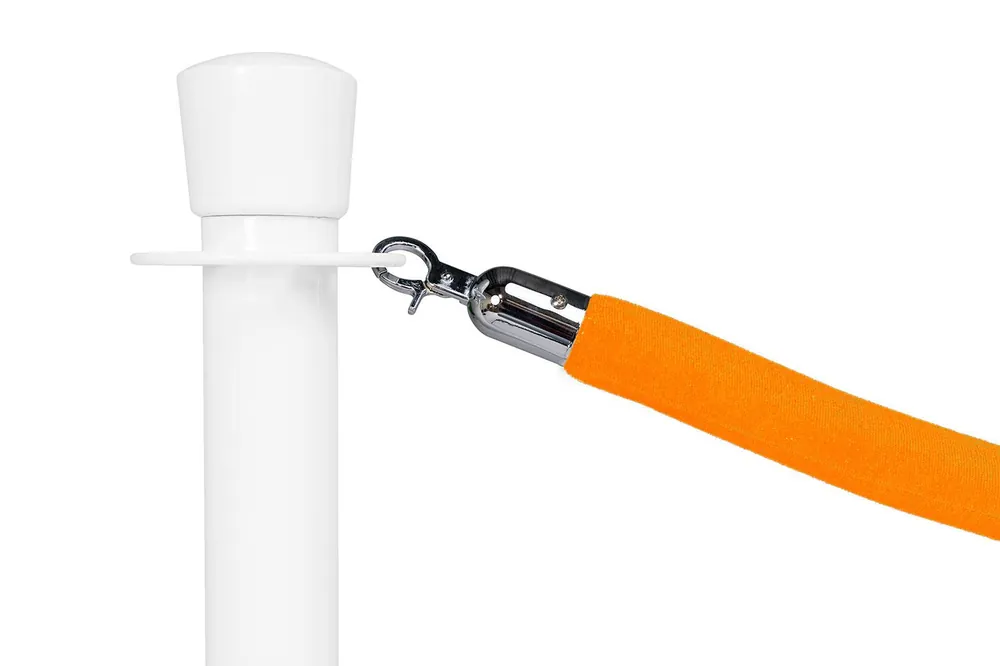 Betaalbaar Afzetkoord Standaard Velours Oranje - Lengte 150cm Chroom