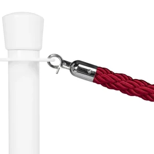 Bestseller Afzetkoord Gedraaid Bordeaux - Lengte 150cm Chroom
