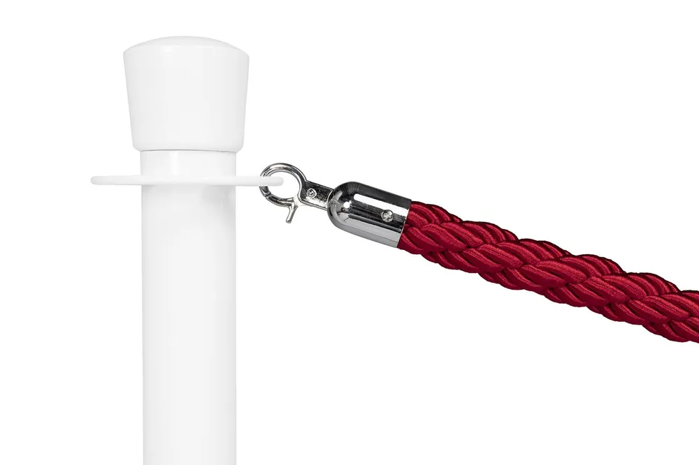 Bestseller Afzetkoord Gedraaid Bordeaux - Lengte 150cm Chroom