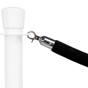 Afzetkoord Standaard Velours Zwart - Lengte 150cm Chroom Merkproduct