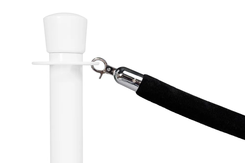 Afzetkoord Standaard Velours Zwart - Lengte 150cm Chroom Merkproduct