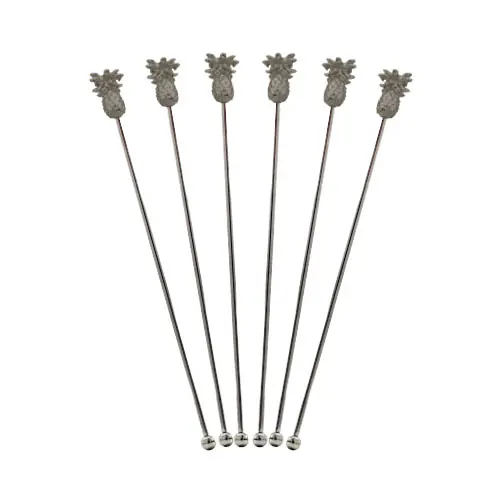 Shop Nu Roerstaafjes Pineapple 18cm - RVS - 6 Stuks