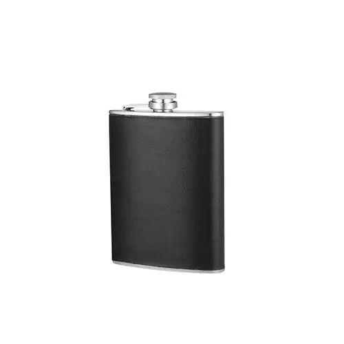 Zakfles 200ml - Zwart Leder Hoge Kwaliteit