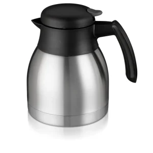 Op = Op Dubbelwandige Thermoskan 1 Liter - RVS + Zwart