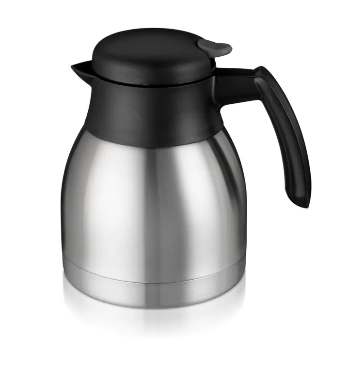 Op = Op Dubbelwandige Thermoskan 1 Liter - RVS + Zwart