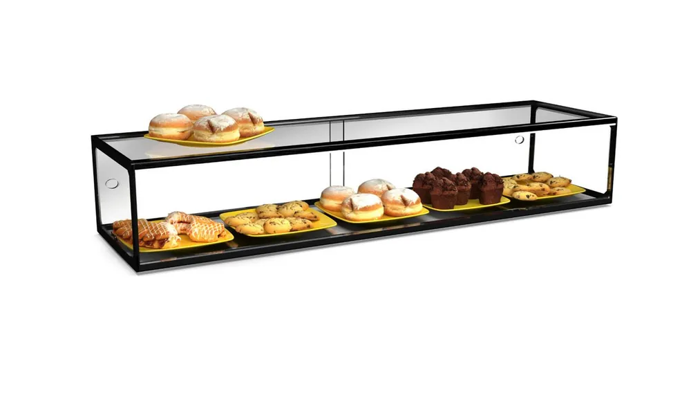 Voordeelprijs Neutrale Vitrine Met LED - Niet Gemonteerd - 920x330x(H)215mm