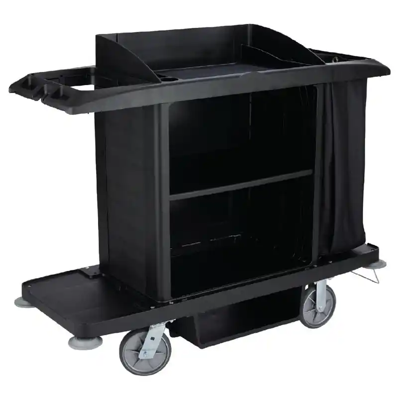 Korting Rubbermaid Chambermaid Huishoudwagen Zwart