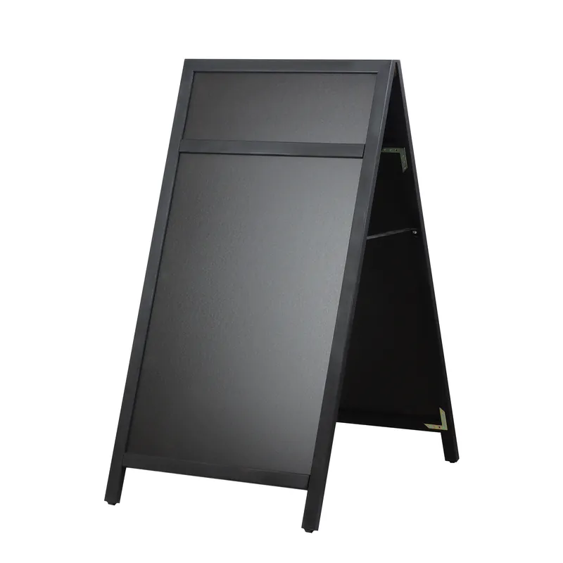 Bestseller Stoepbord DeLux zwart - Met topbord - 66x128cm