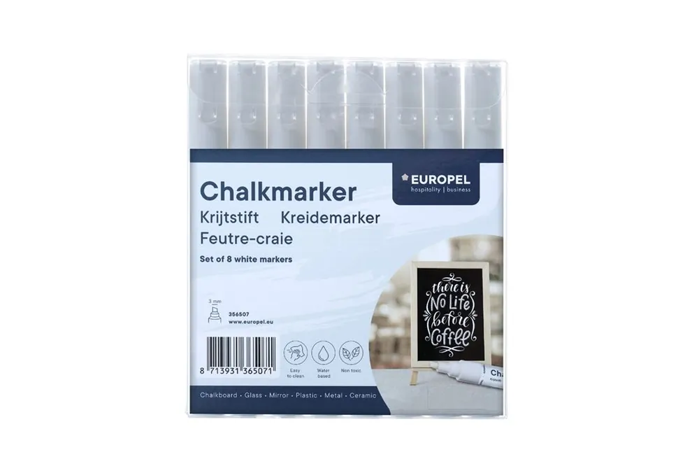 Krijtstiften 3mm - Wit 8 stuks Aanbieding