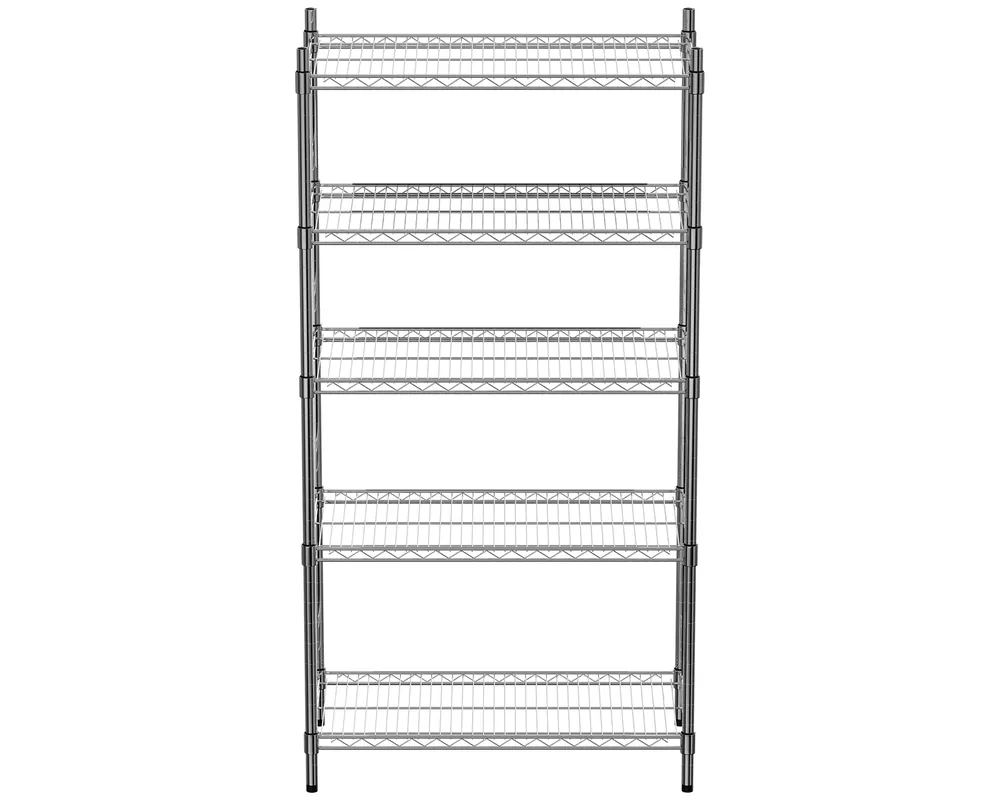 Stellingkast - 5 Schappen - Chroom - 910x455x(h)1810mm Exclusieve Aanbieding