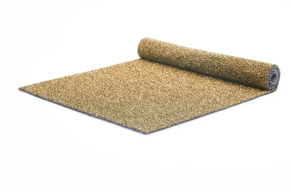 Korting Glitterloper goud - 5x 1 meter breed - Met brandcertificaat