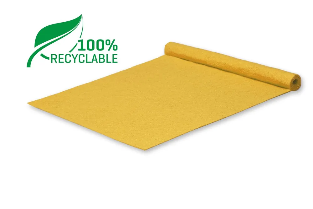 Tokyo Recycle loper geel - Beschermende folielaag - 5x 1 meter Gratis Retour