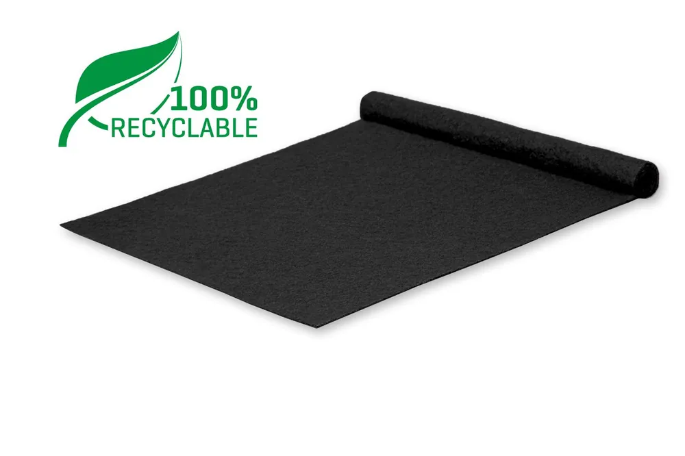 Tokyo Recycle loper antraciet - Beschermende folielaag - 5x 1 meter Dagaanbieding