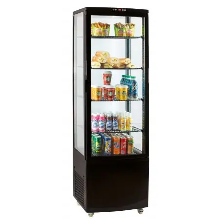 Koelvitrine Zwart 235 Liter - 520x485x(H)1700mm Lage Kosten